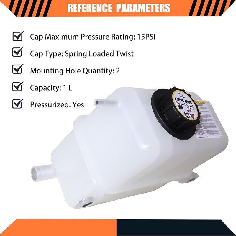 LOSTAR Engine Coolant Overflow Recovery Reservoir Tank with Cap Fit for 1995-1997 Ford F-250 F-350 F-Super Duty Replaces 603-046, F6TZ8A080EA - Image 5